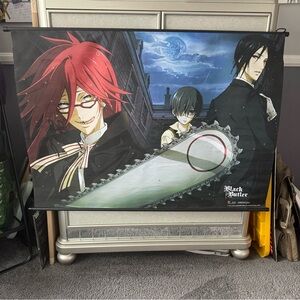 Black Butler Anime Wall Scroll with Red and Black Design